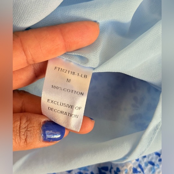 THML Blue High Neck Dress - Picture 4 of 4